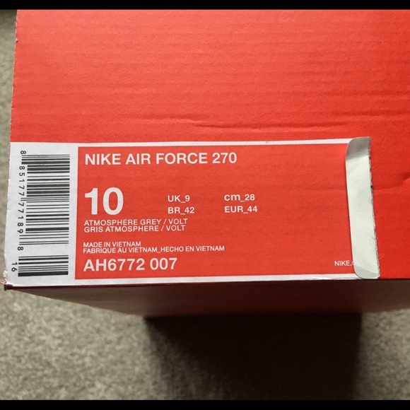 Nike Air Force 270 worn 3 times! - Picture 4 of 5